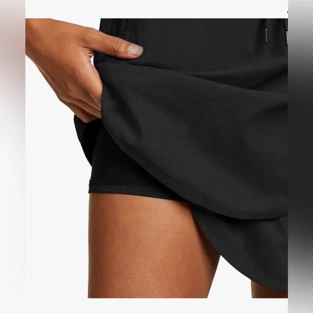 Women’s Eddie Bauer Skort Tulip Hem Black Size L - Picture 1 of 6